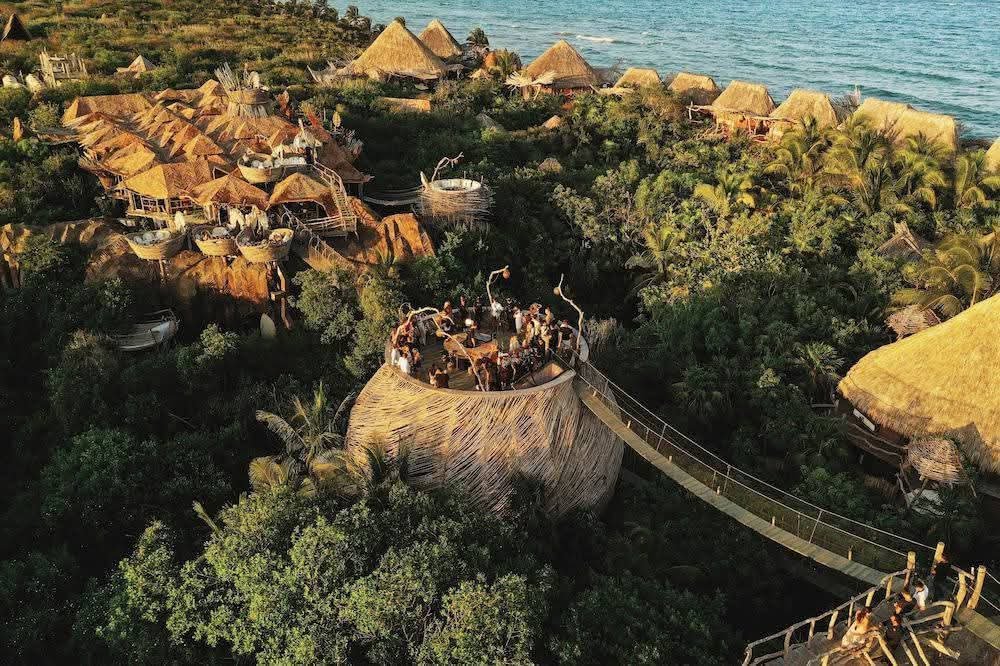 The Azulik Tulum luxury resort complex in Quintana Roo, Mexico