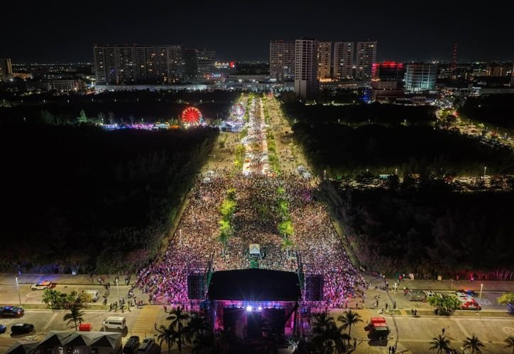 A view of Cancún's Malecón Tajamar, a venue for the city's 56th anniversary celebrations