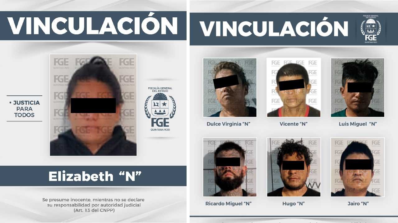 Illustration showing law enforcement operations in Cancún against drug trafficking