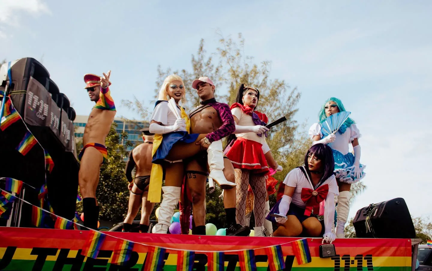 Participants gather for a Pride March in Cancún, Mexico