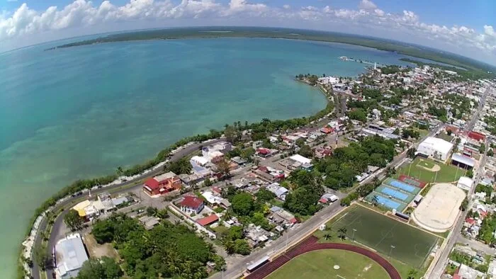 Aerial view of Chetumal, Quintana Roo, Mexico