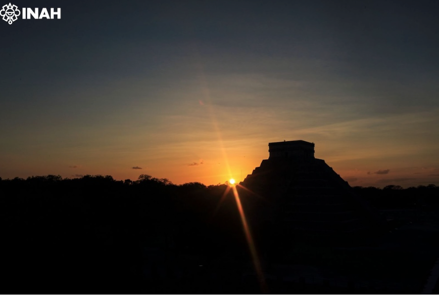 The Temple of Kukulcán at Chichén Itzá, where the spring equinox light phenomenon occurs