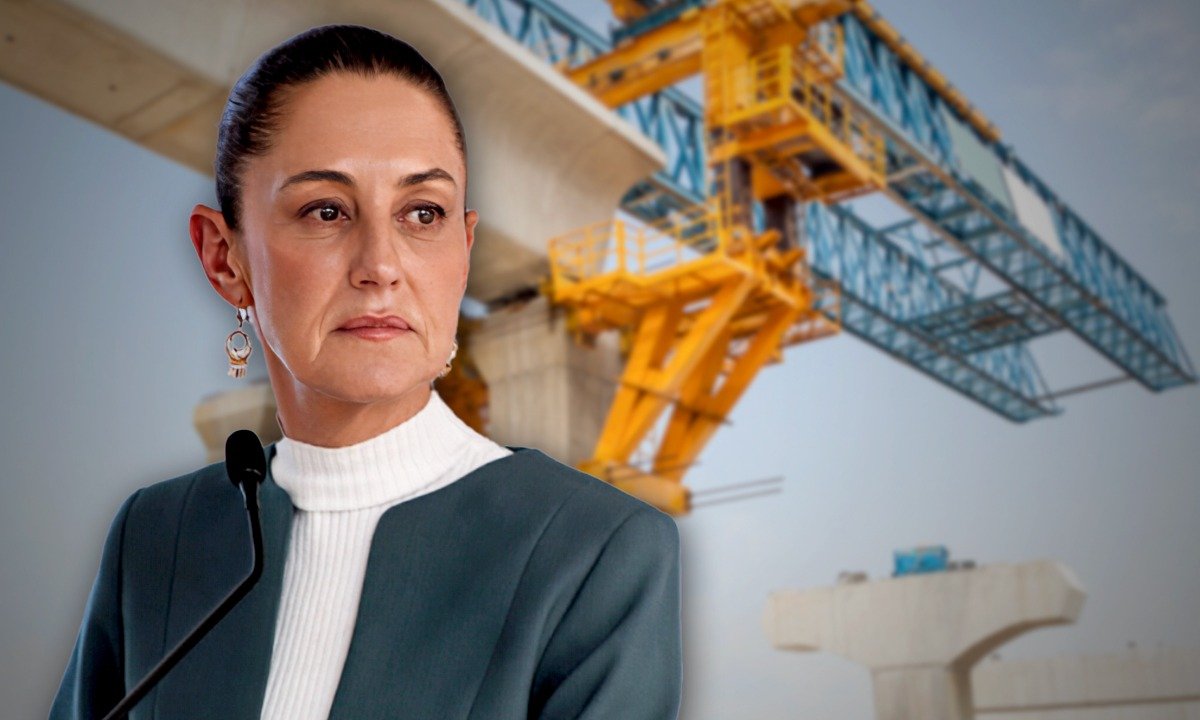 President Claudia Sheinbaum speaking about infrastructure investment proposals