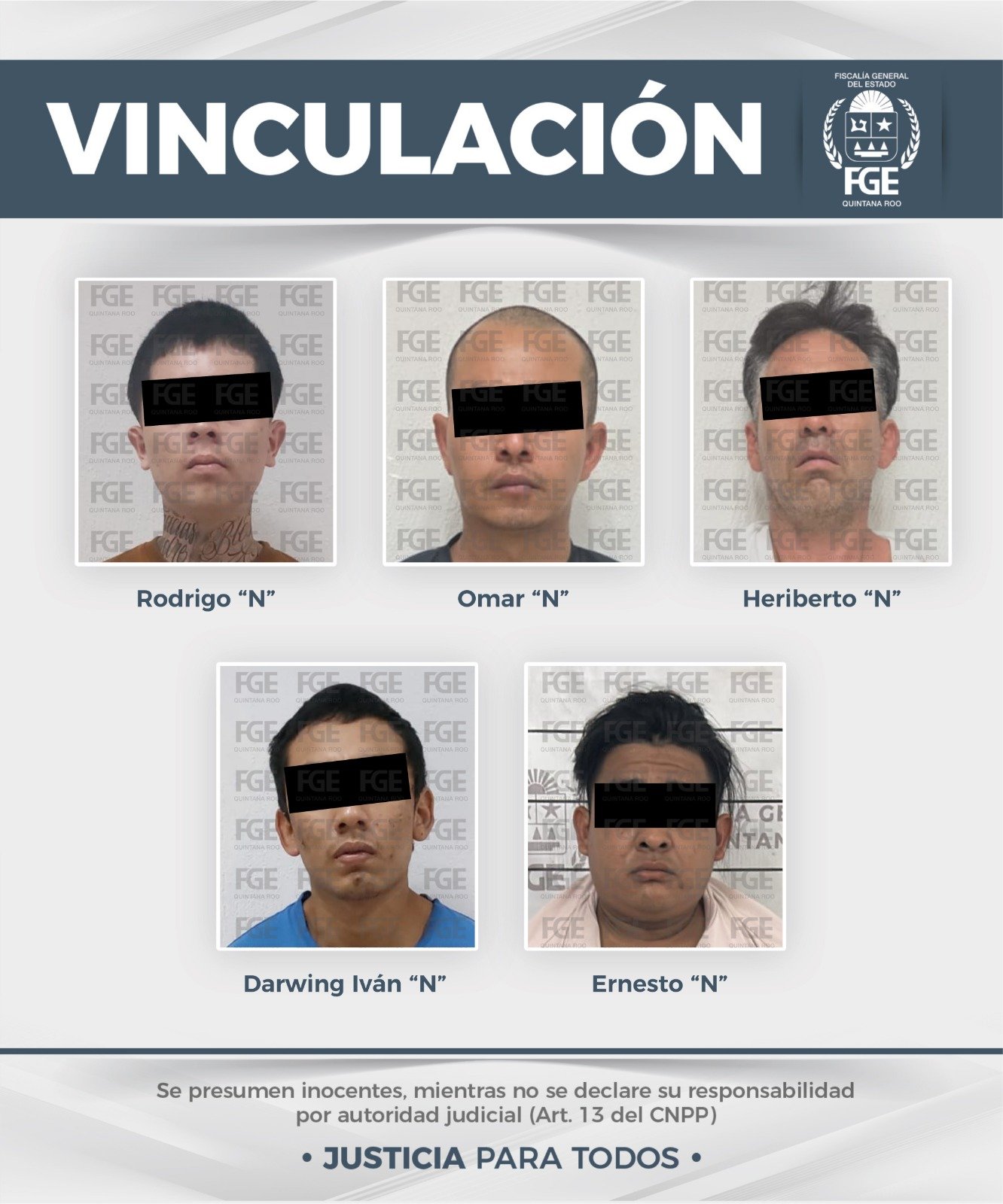 A courtroom or legal setting representing the judicial proceedings against the five men charged with drug trafficking in Quintana Roo, Mexico.