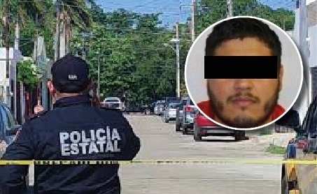 Police arresting a suspect identified as Gulf Cartel regional leader José María Durán Chávez in Yucatan