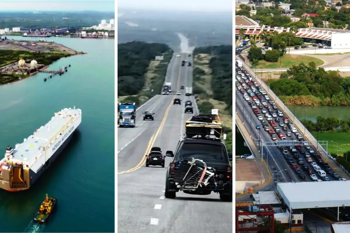Map or illustration showing the planned Gulf Corridor highway route in Mexico