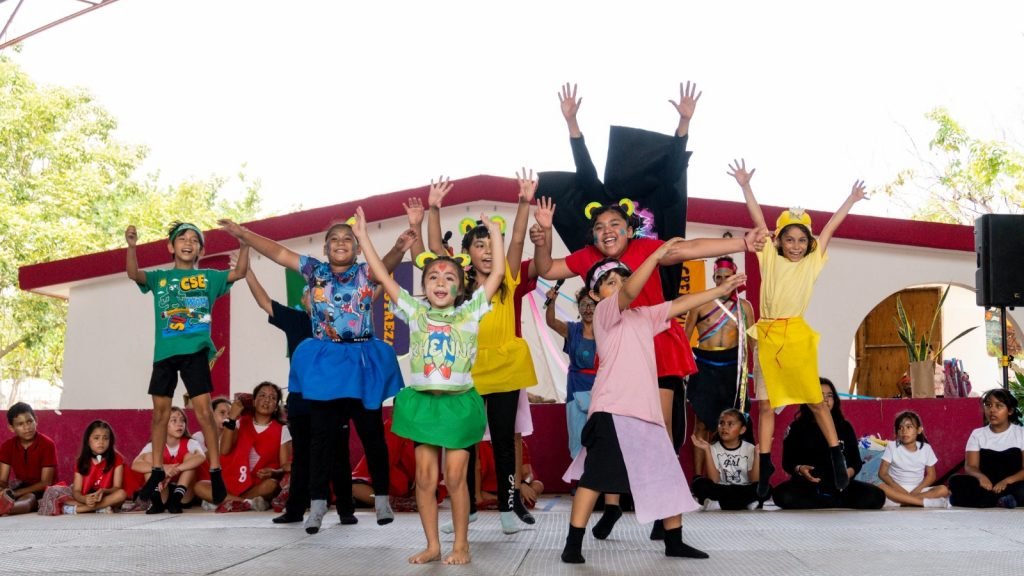 Teenagers participating in an audition at the INBAL-affiliated art school in Cancún