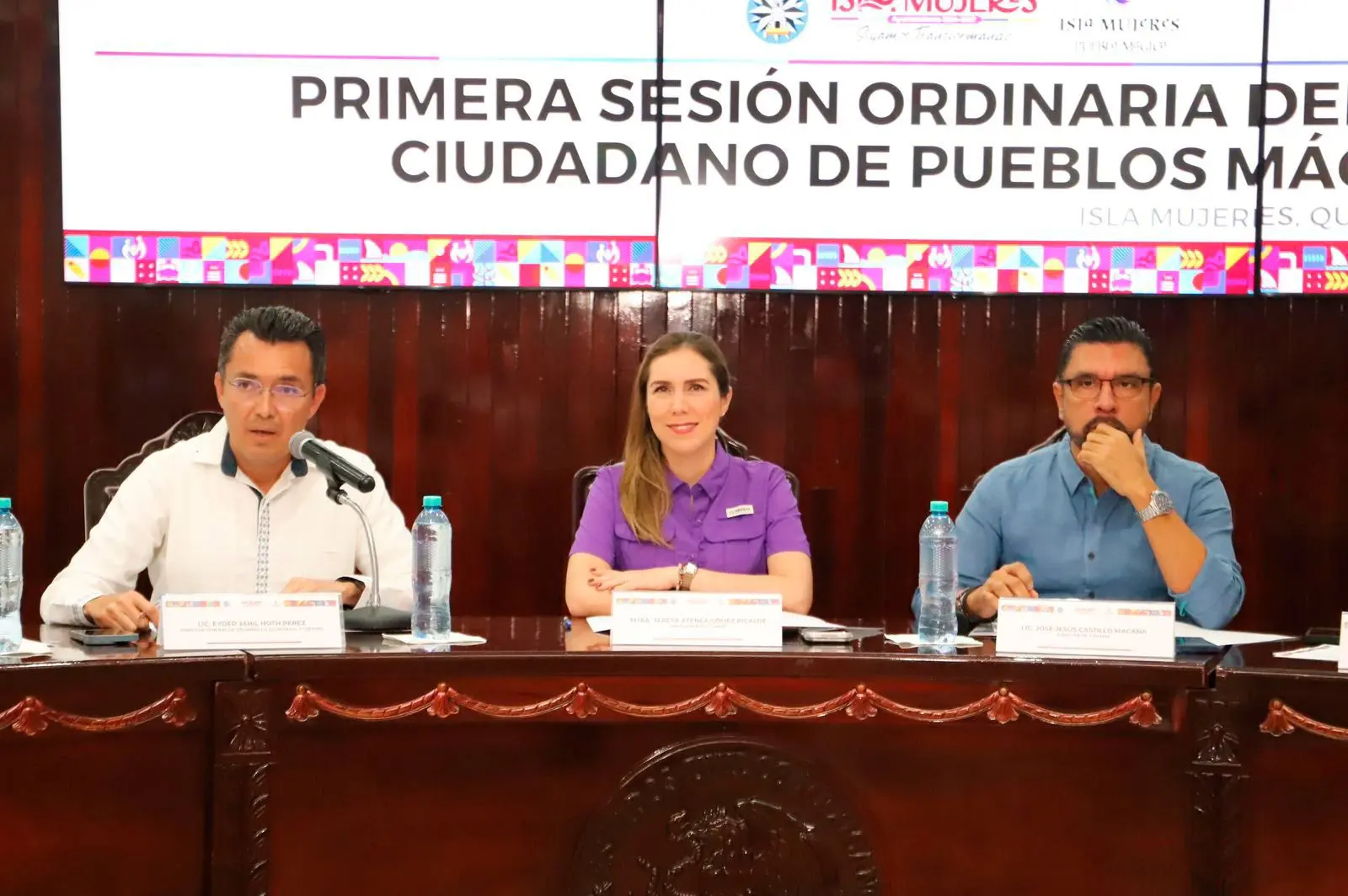Isla Mujeres Mayor Atenea Gómez Ricalde leads the first session of the Magic Towns Committee