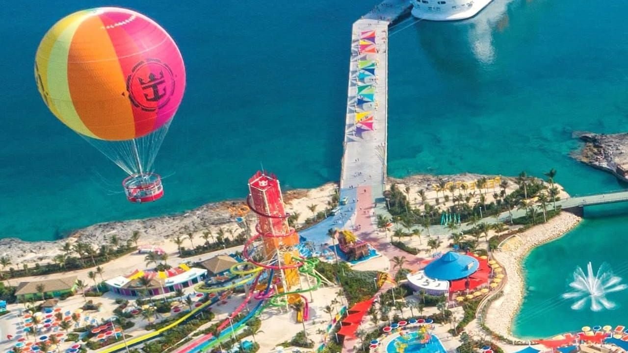 Aerial view of the coastal area in Mahahual, Quintana Roo, where Royal Caribbean plans its tourism development