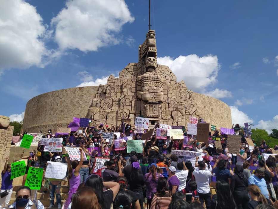 Activists gather in Mérida, Yucatán, ahead of the International Women's Day march