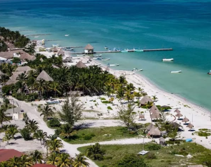 Aerial view of the planned Moxché Club & Resort development in Playa del Carmen, Mexico
