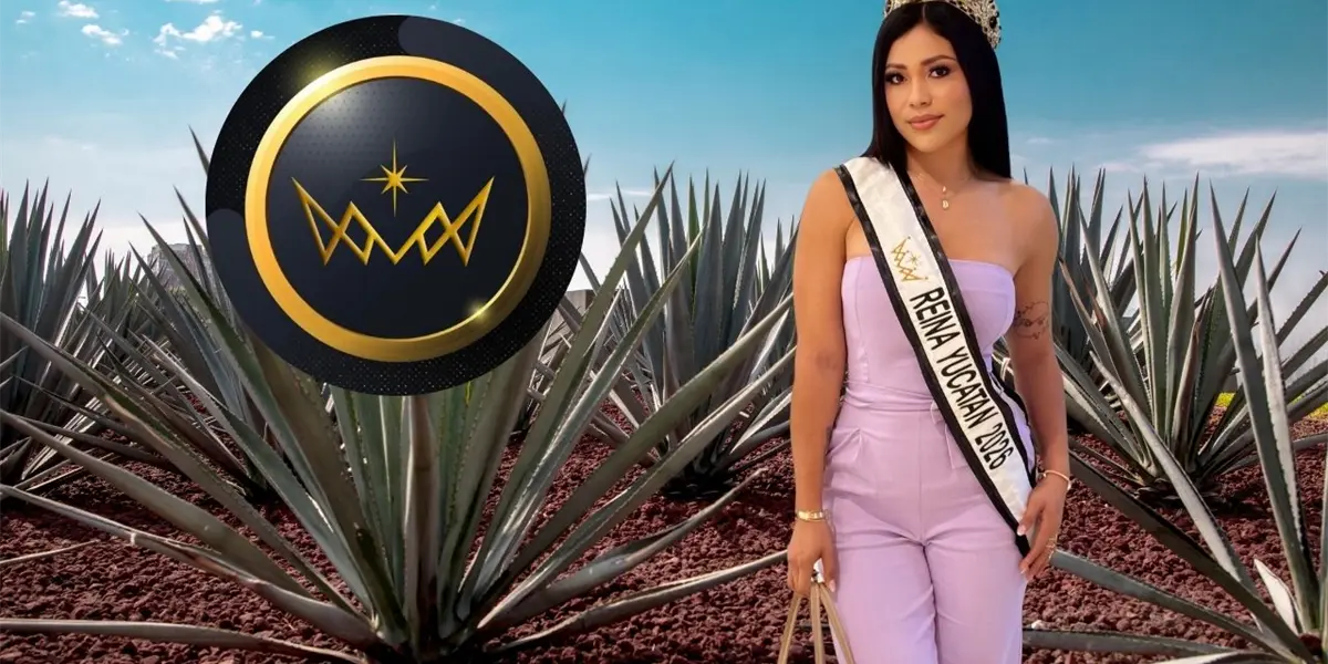 Naomi Canto, a contestant from Yucatán, poses for the Reina México 2026 beauty pageant.