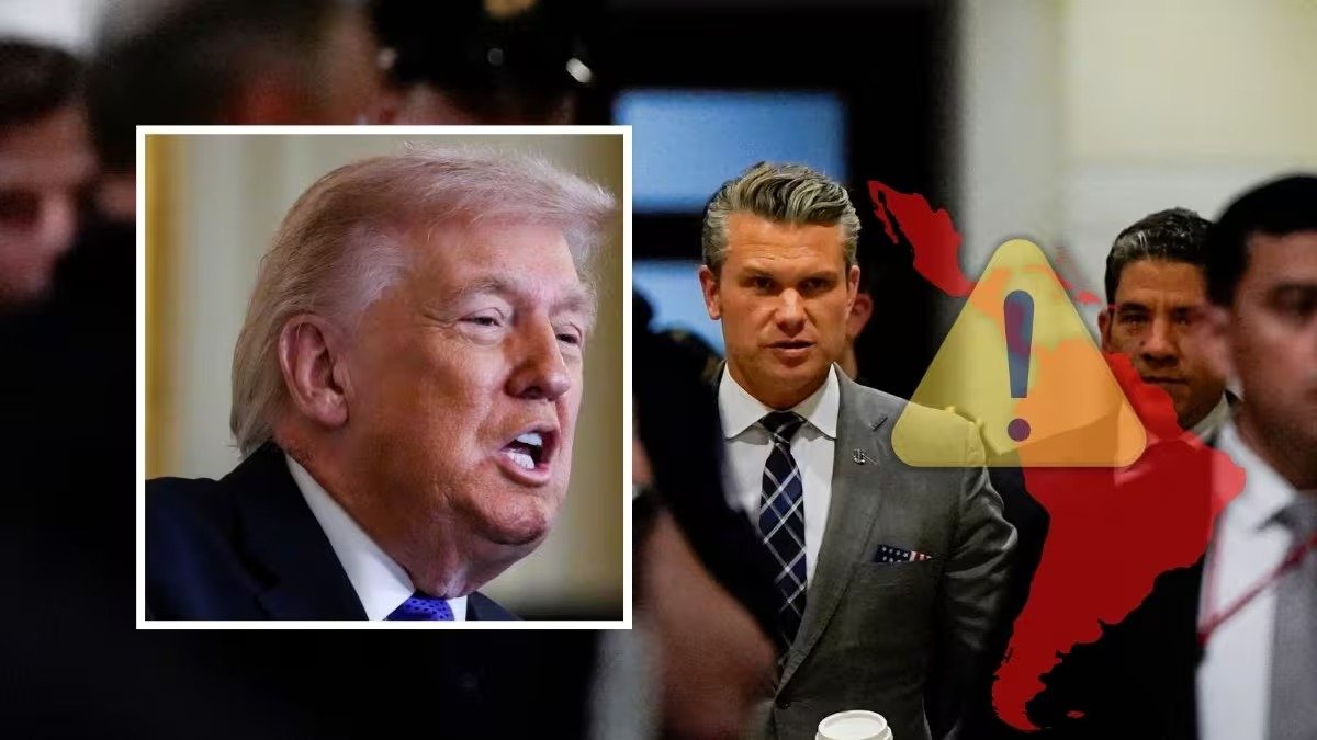 U.S. Secretary of War Pete Hegseth speaking at the Americas Against Cartels conference in Miami