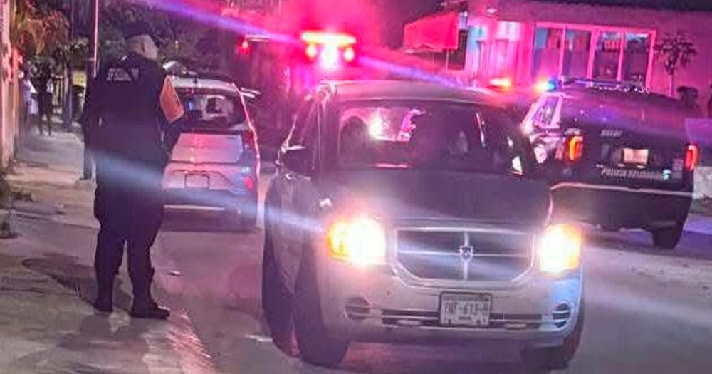 Emergency responders at the scene of a domestic assault in Playa del Carmen