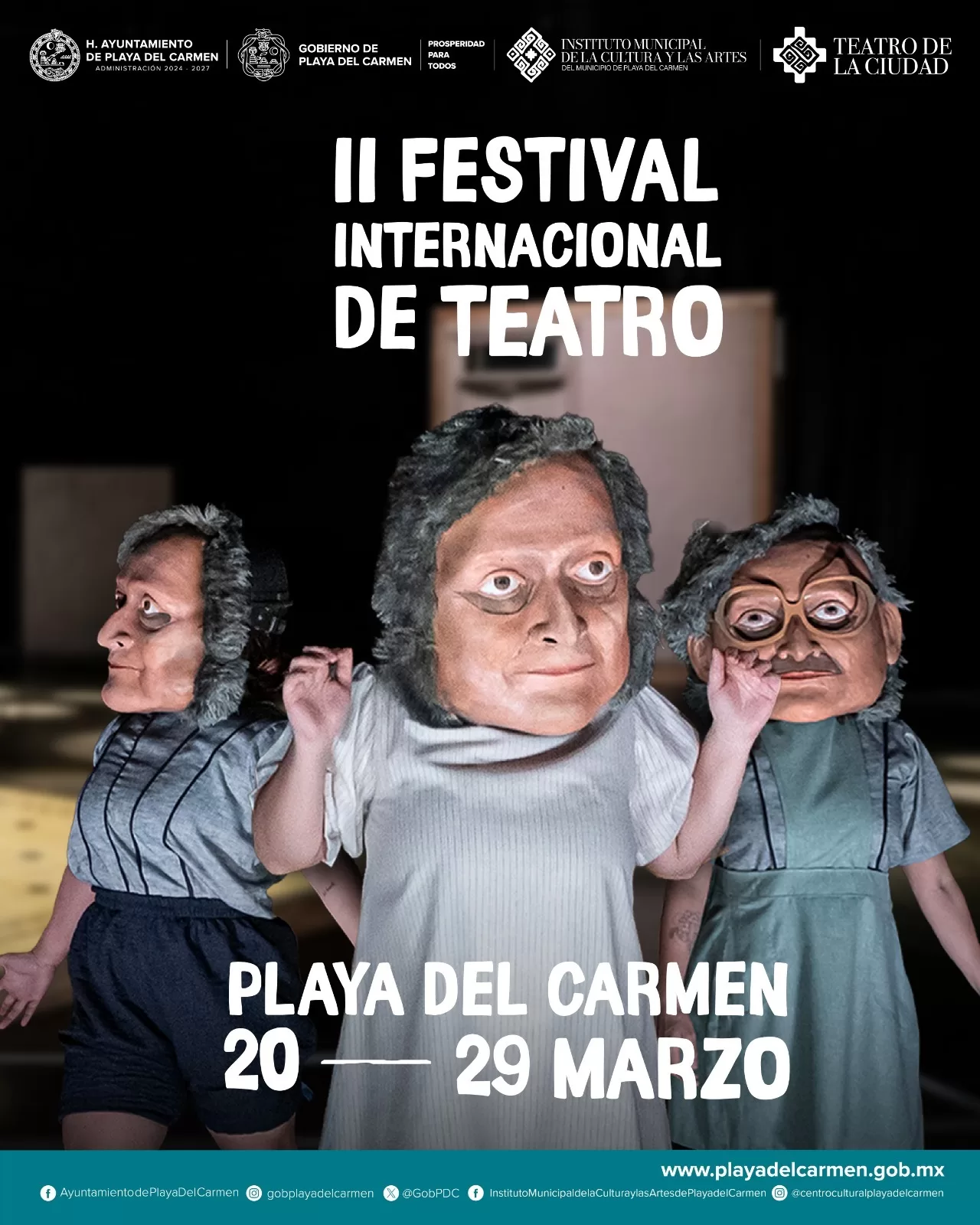 Officials present the second International Theater Festival in Playa del Carmen, Quintana Roo