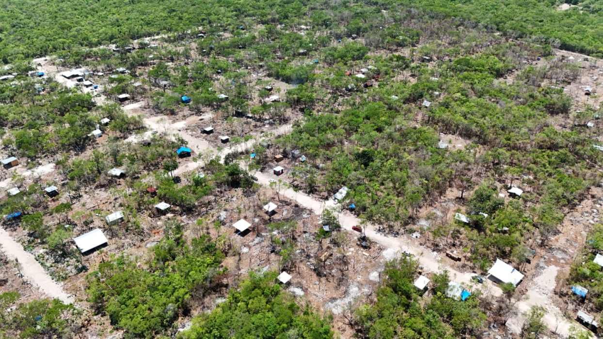 A map or aerial view showing the regularization area in Playa del Carmen, Quintana Roo