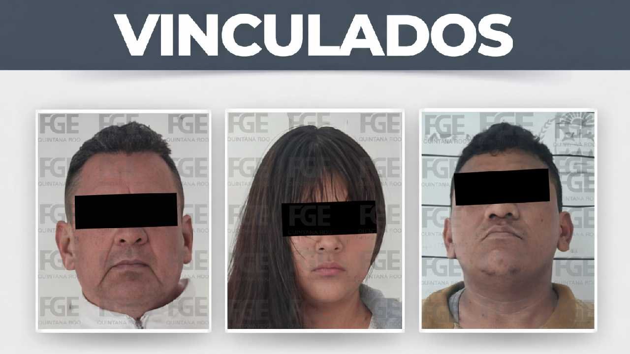 Evidence presented by the State Prosecutor's Office in Playa del Carmen against three suspects