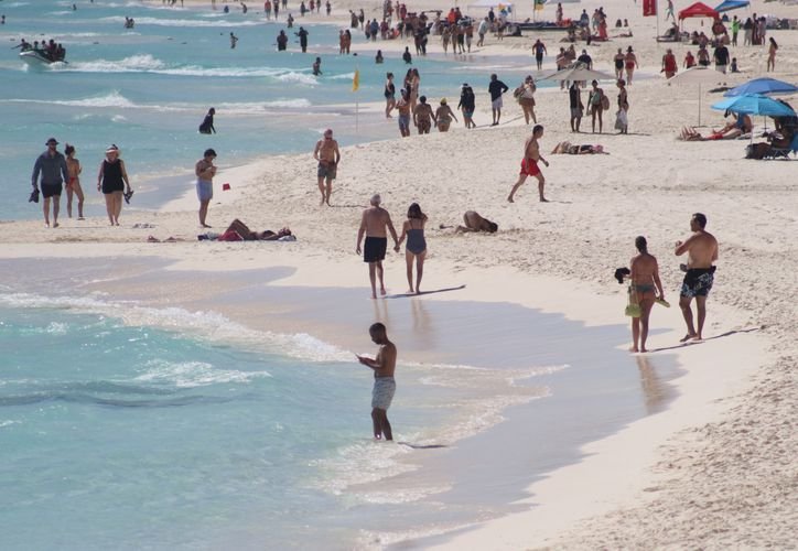 Aerial view of a beach resort in Quintana Roo, Mexico