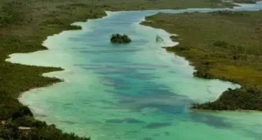 Ruty Carlos Buenfil, president of the coconut producers' association, speaking about stalled solar energy projects in Laguna Guerrero.