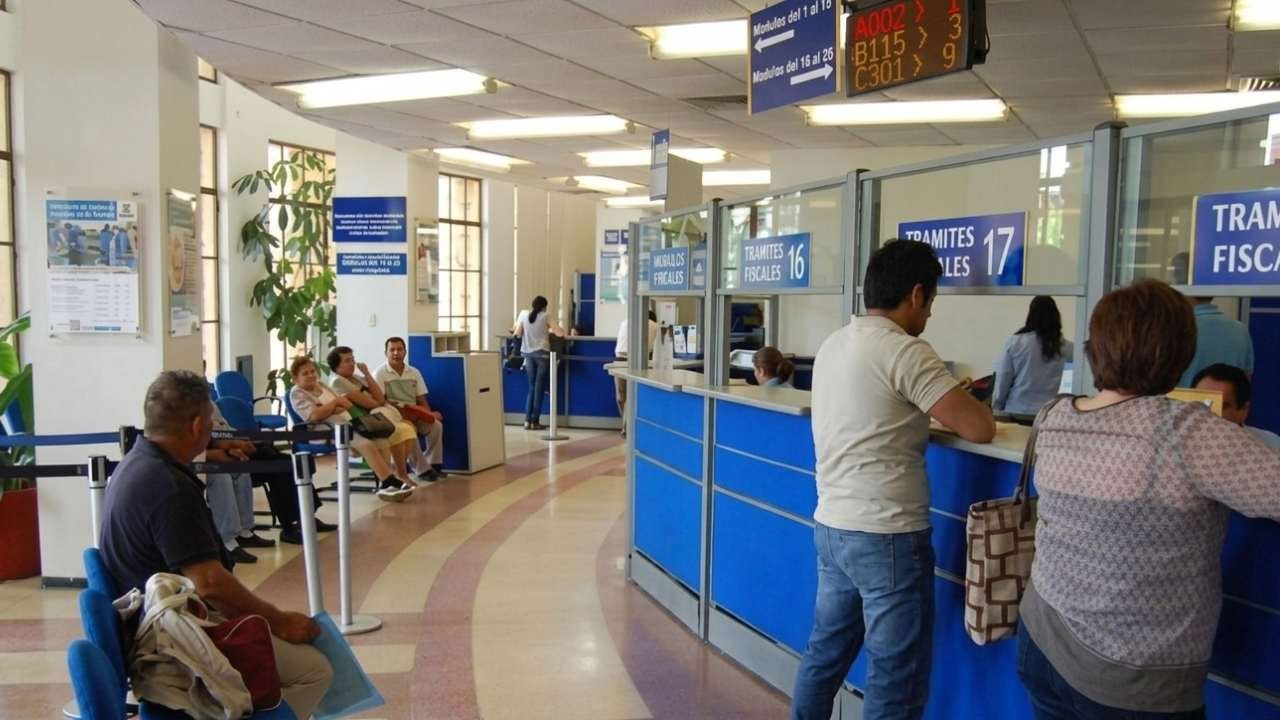 Illustration of the SAT tax return simulator interface on a computer screen