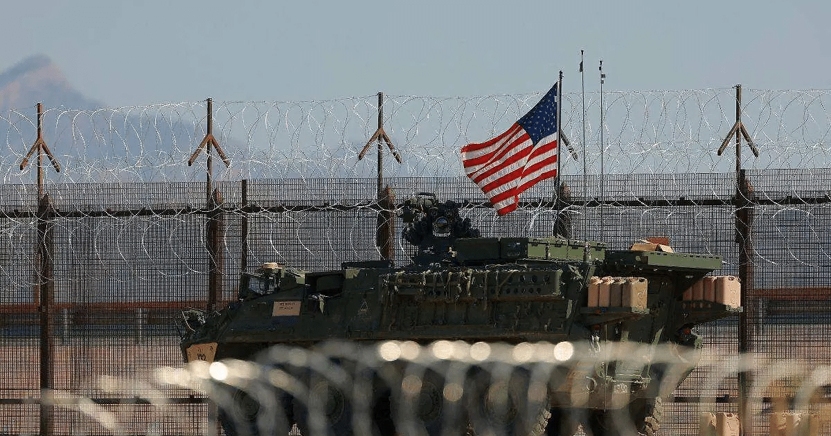 Illustration showing security measures and weapons associated with cartel activity