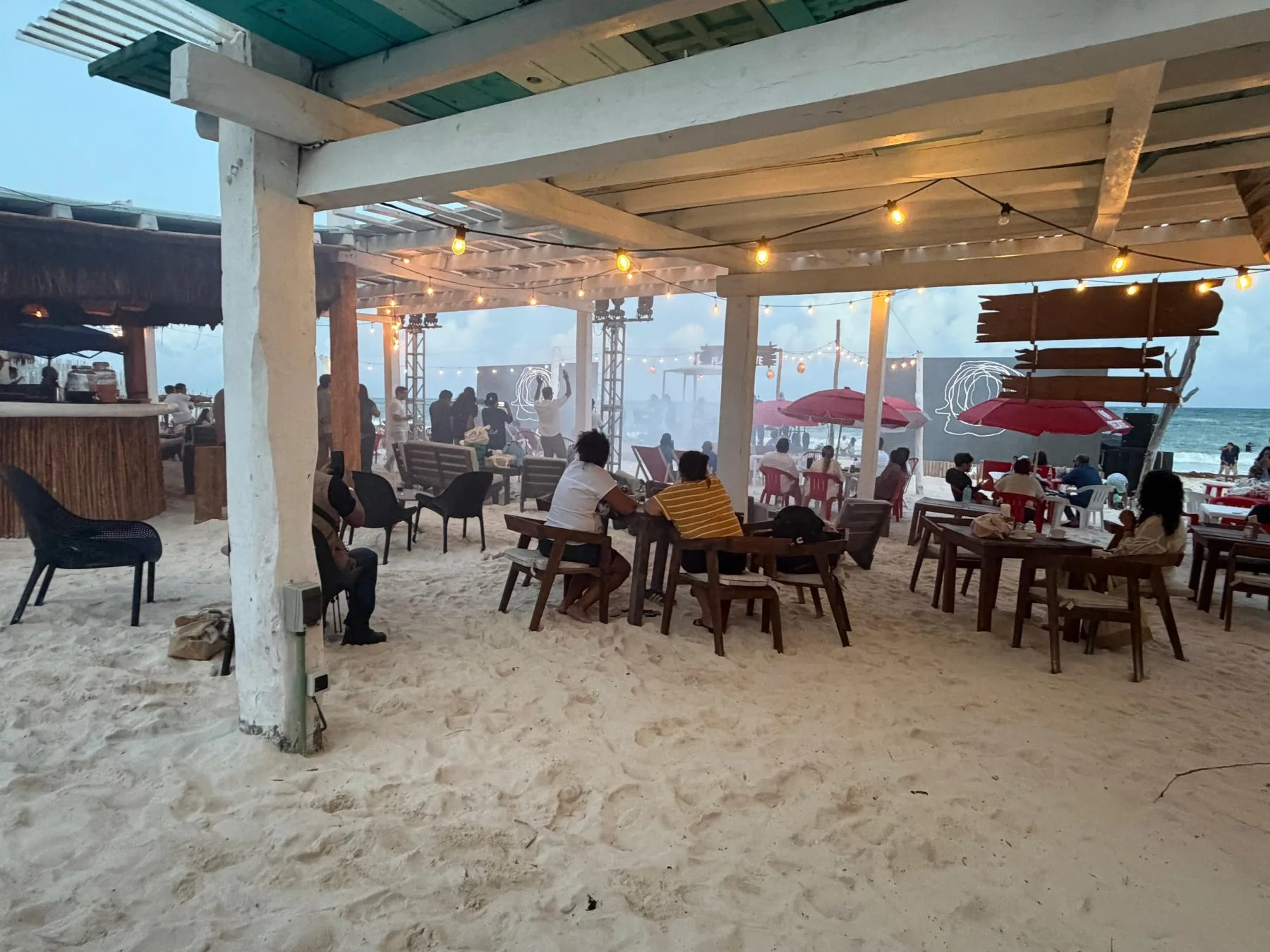Officials and representatives at the inauguration of the new public beach access in Tulum