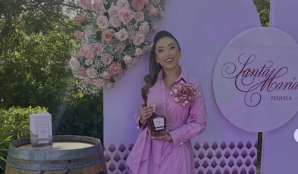 Tequila Santa María bottles presented at the South Beach Club in Puerto Cancún