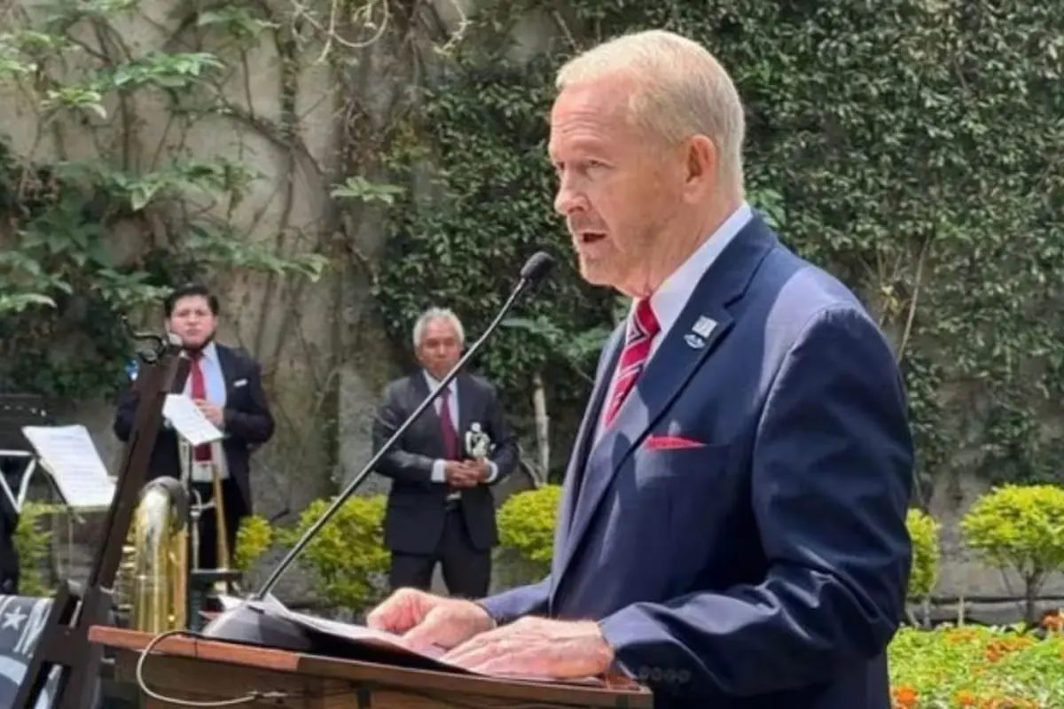 U.S. Ambassador to Mexico Ronald Johnson speaking at an event
