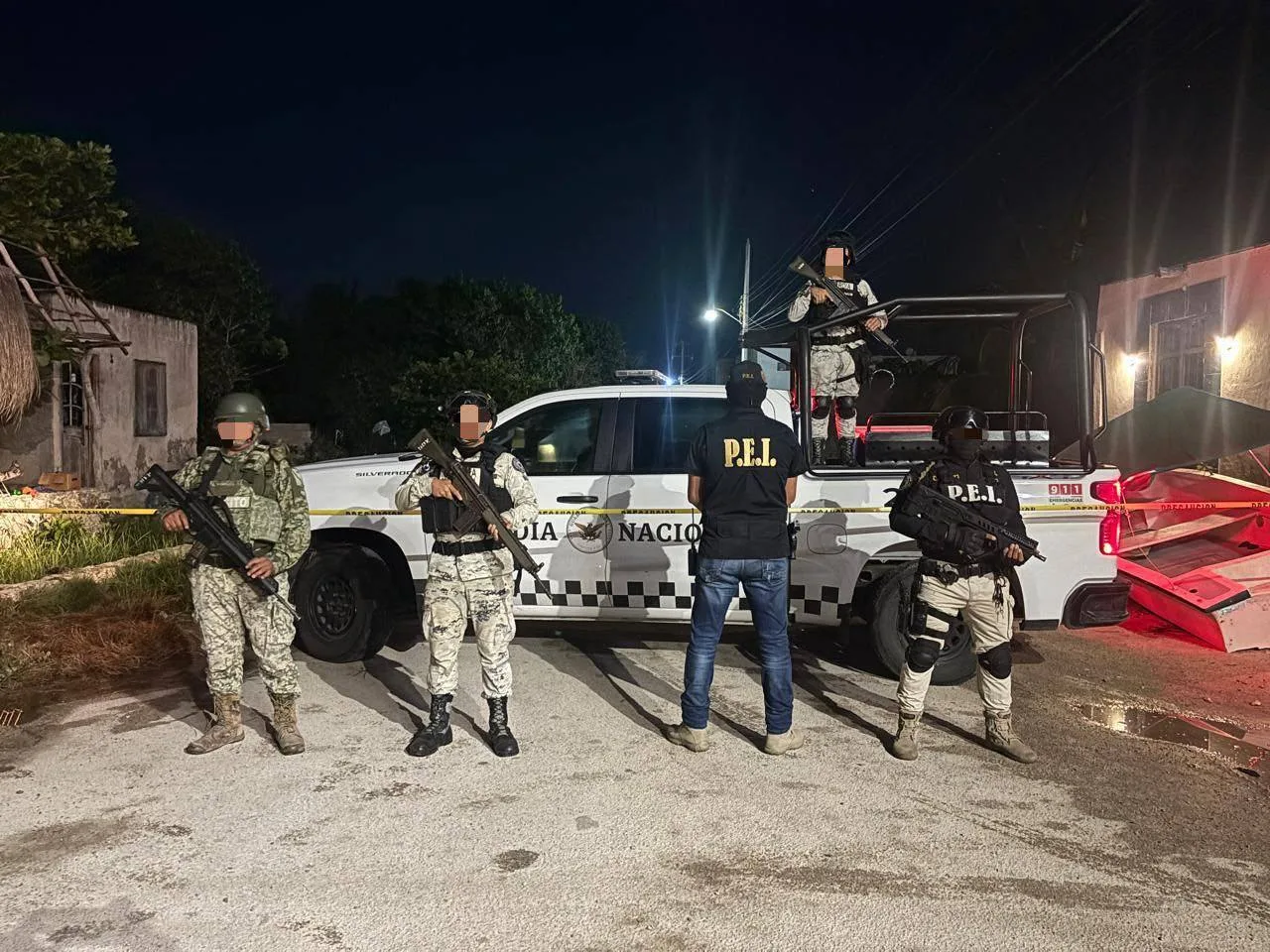 Map or illustration showing drug production locations in Yucatan state