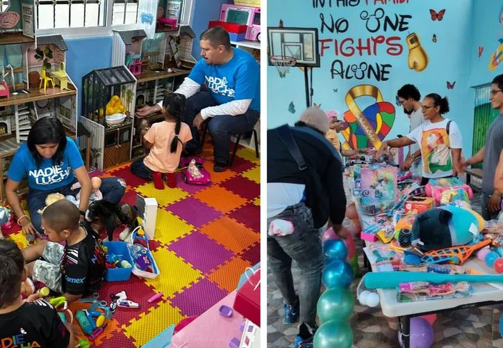 Children participating in the 10,000 Smiles program interacting with dolphins at Dolphin Discovery