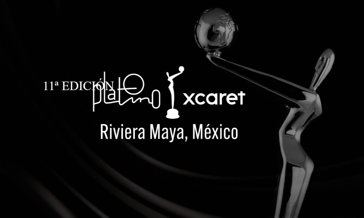 Theater stage at Xcaret with Platino Awards branding