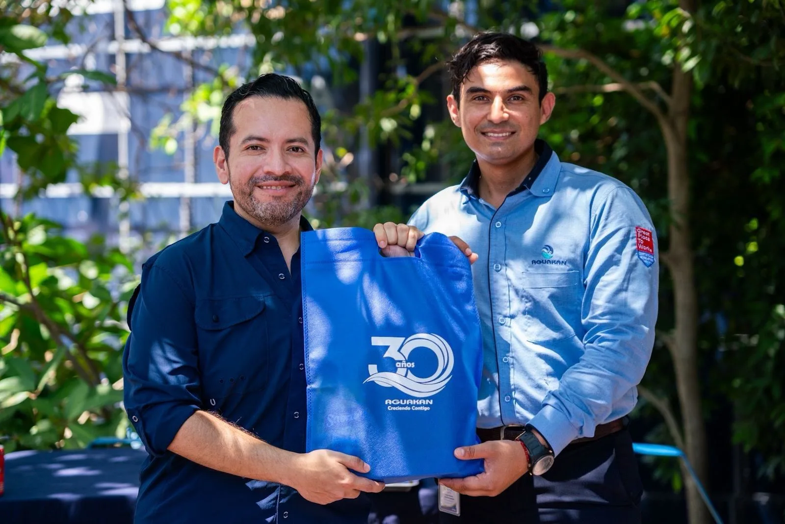 Business leaders from CANACINTRA tour the Aguakan reverse osmosis desalination plant in Puerto Aventuras, Quintana Roo.