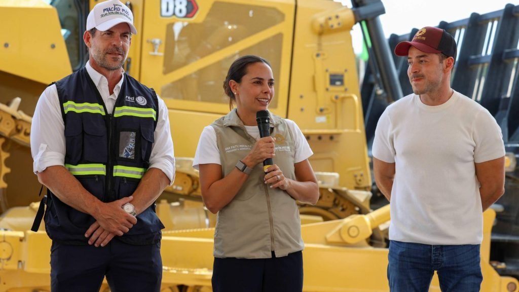 Cancun Mayor Ana Paty Peralta speaking at a press conference