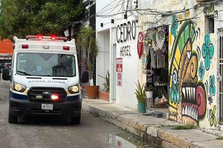 Exterior view of the Cedro hotel on Tulum Avenue in Cancun, where a man was found dead