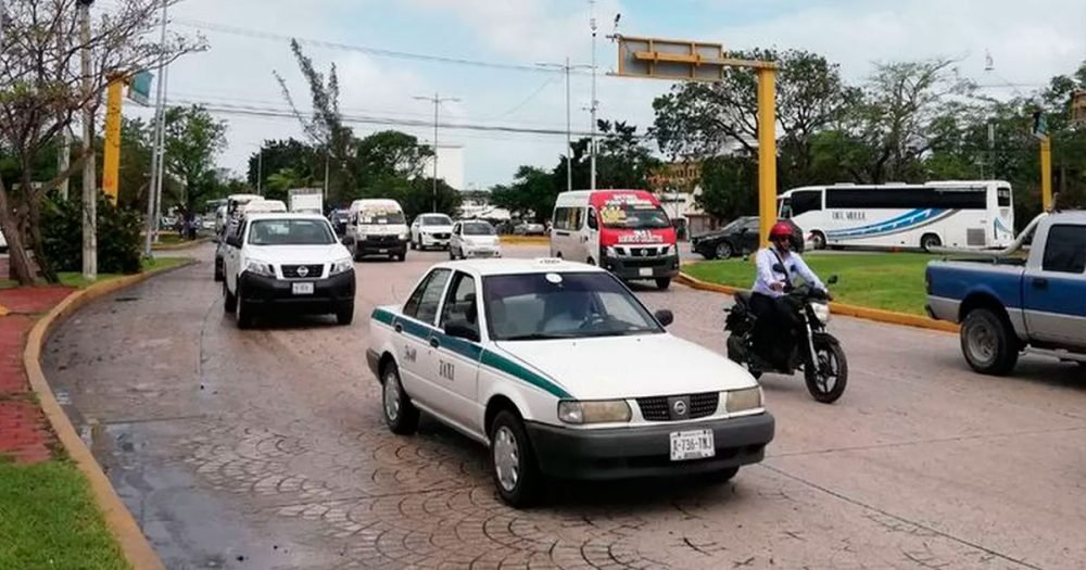 A taxi in Cancún, with the union planning to switch to electric vehicles