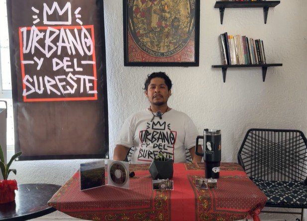 Rapper Caudillo del Sur performing or posing in Playa del Carmen