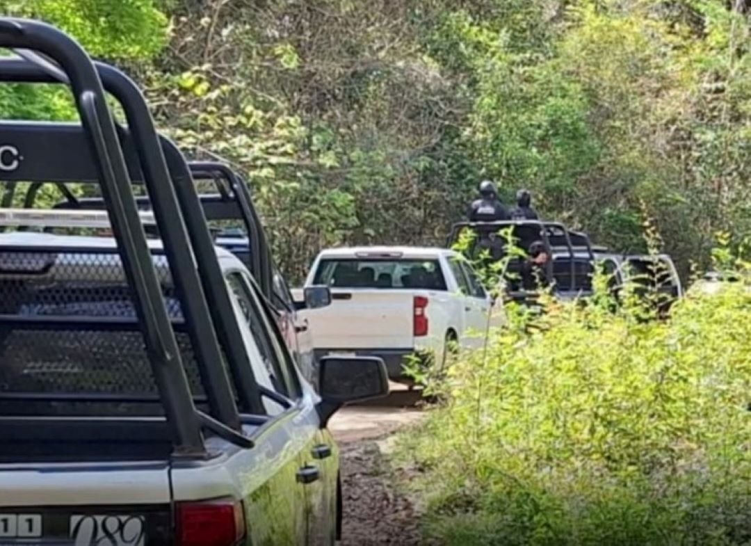 Forensic personnel at a clandestine grave site on the Mahahual-Cafetal highway in Quintana Roo, Mexico