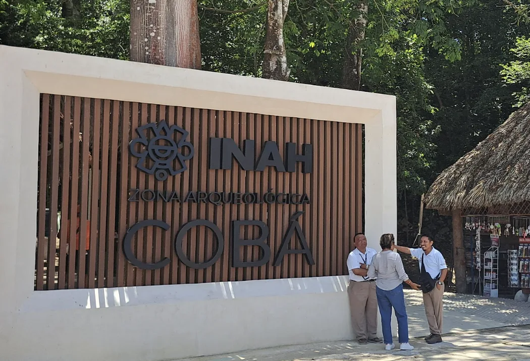 A view of the Cobá archaeological site in Tulum, Mexico, showing reduced visitor activity
