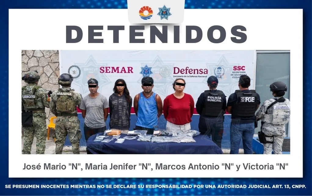 Four suspects in custody after Cancun drug bust