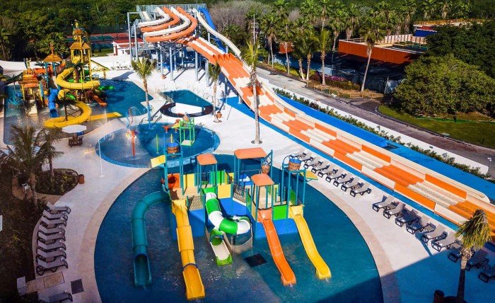 Aerial view of Hard Rock Riviera Maya resort with proposed water park area