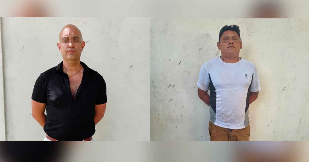 Police officers conducting an operation on Holbox island