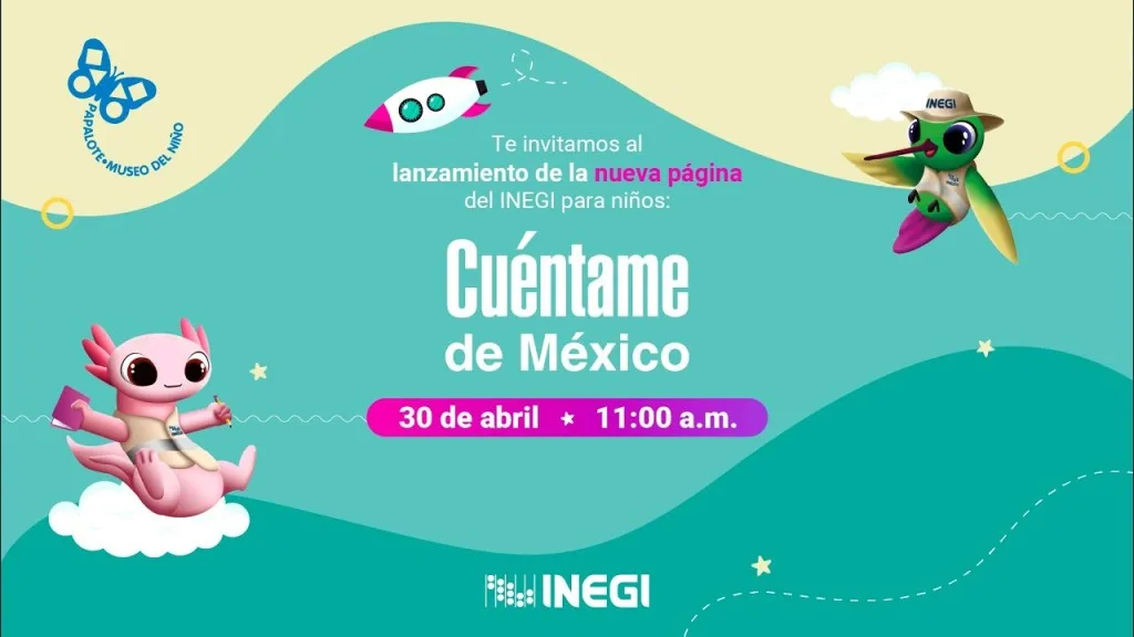 Screenshot of INEGI's Cuéntame de México educational portal for children