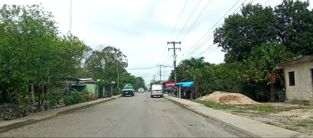 Aerial view of La Esperanza community in Lázaro Cárdenas municipality