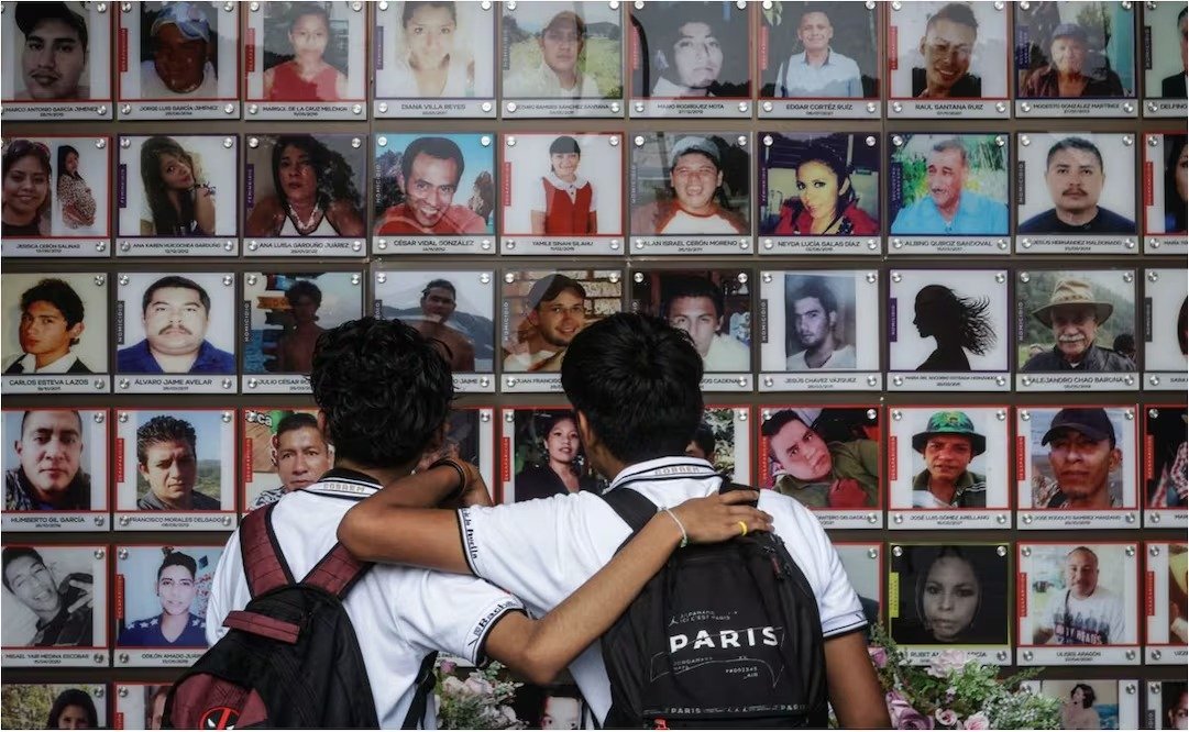 A missing child alert poster on a wall in Merida, Yucatan