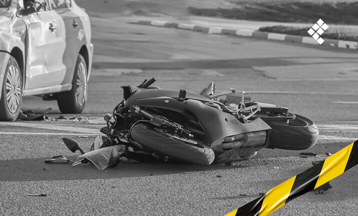 Emergency responders at the scene of a motorcycle accident in Yucatan