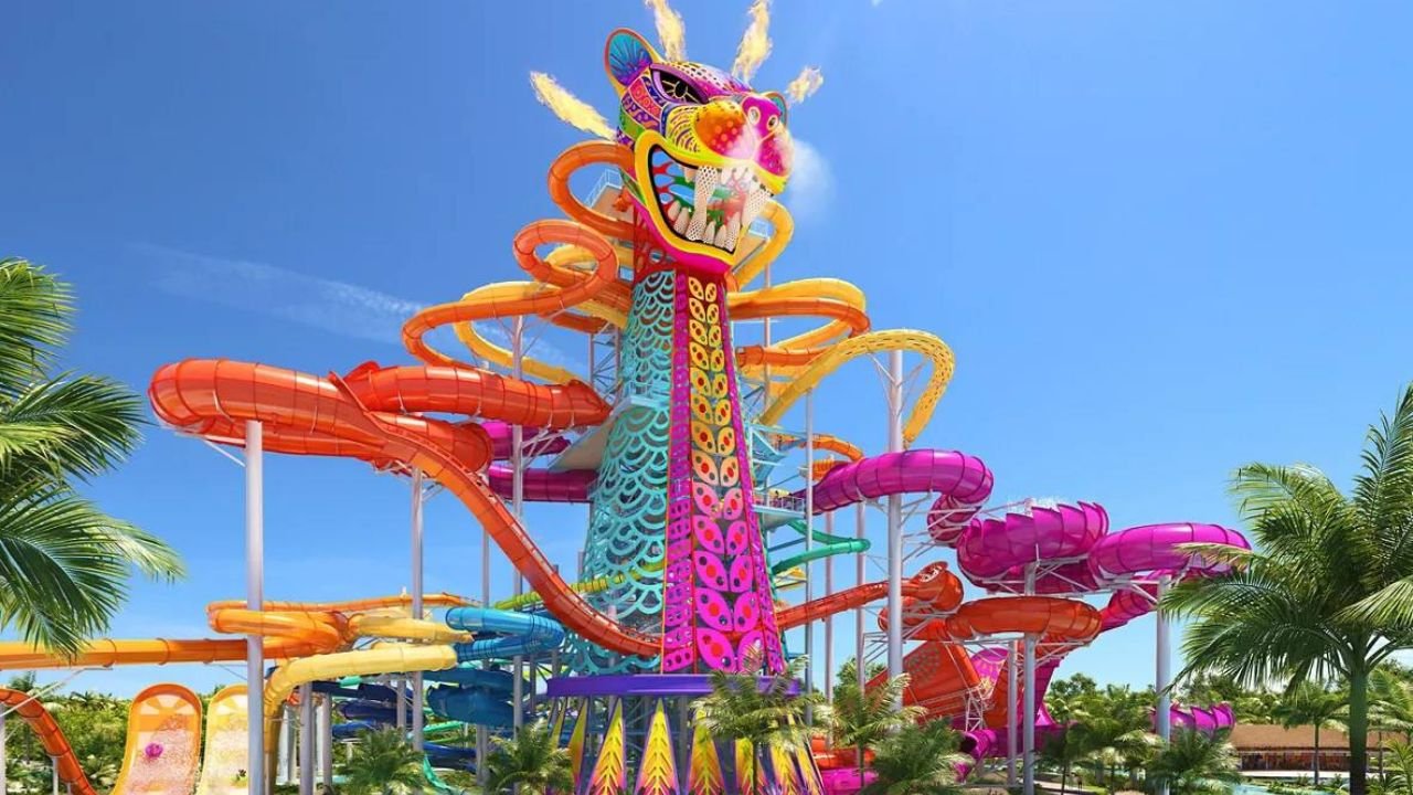 Aerial view of the proposed Perfect Day Mahahual project site in Quintana Roo, Mexico