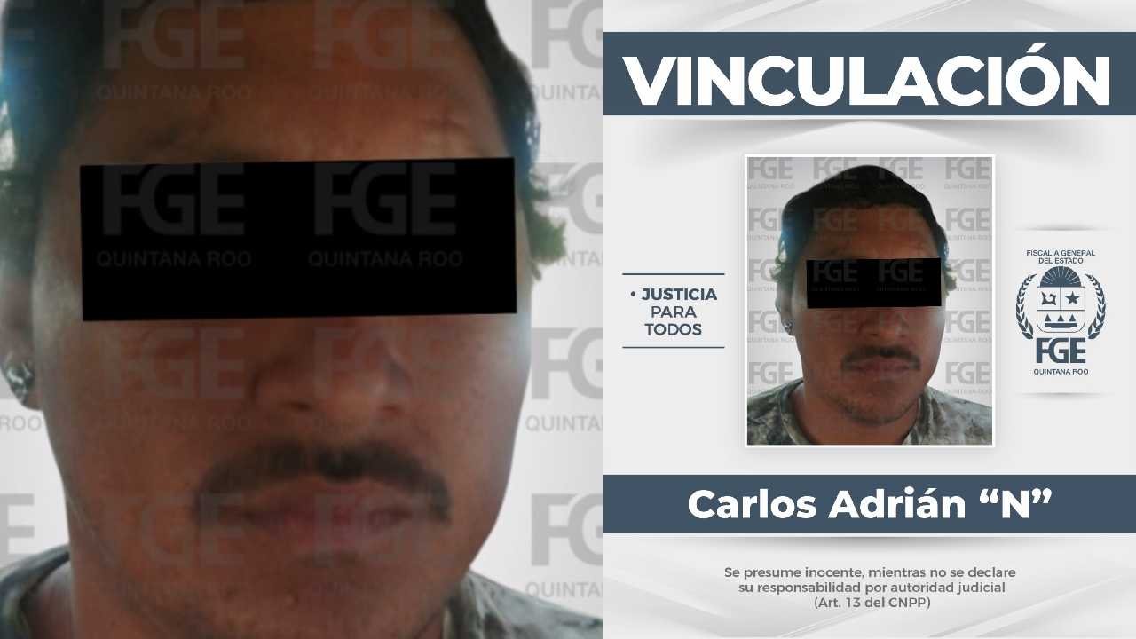 Photo of suspect Carlos Adrián 'N' provided by the Quintana Roo State Prosecutor's Office