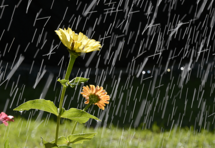 Dark storm clouds gathering over a beach in Cancun, Mexico