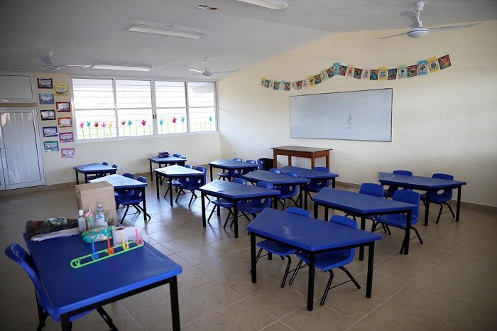 Students in a classroom in Yucatán, Mexico