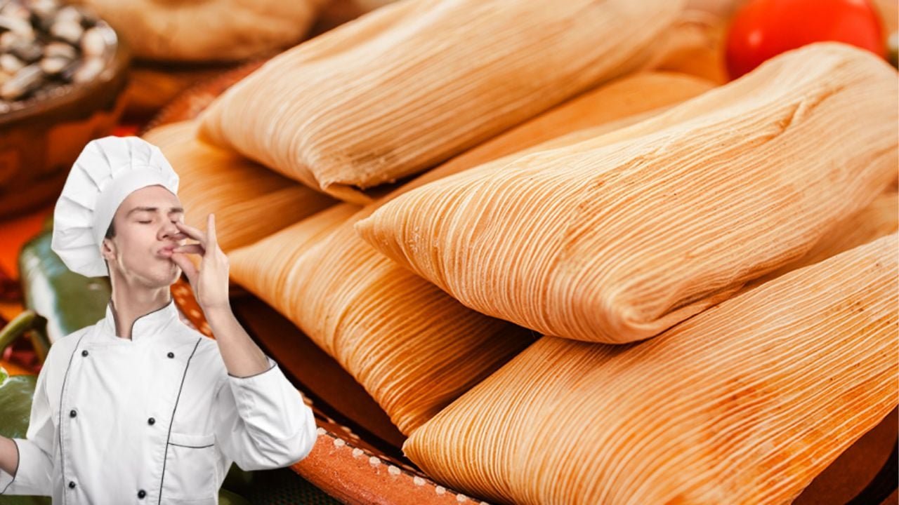 Assorted tamales served on a plate with salsa and toppings